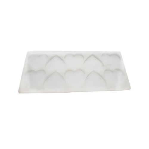 Epoksi Reçine Silikon Kalıp Çoklu KALP Magnet Kalıbı Seri Döküm Kalıbı 6 CM 10 Lu