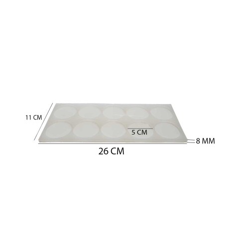 Epoksi Silikon Kalıp Çoklu Magnet Kalıbı Düz Yuvarlak Seri Döküm Kalıbı 5 CM  10 Lu
