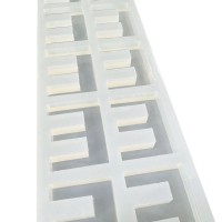 Kervan Epoksi Çoklu Silikon Kalıp E Harfi Anahtarlık Reçine Seri Döküm Kalıbı 4 CM 10 Lu
