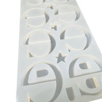 Kervan Epoksi Çoklu Silikon Kalıp Ters E Harfi Anahtarlık Reçine Seri Döküm Kalıbı 4 CM 10 Lu