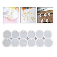 Kervan Epoksi Reçine Silikon Kalıp Çoklu Yuvarlak Delikli Anahtarlık Kalıbı 4.5 CM 12 Li