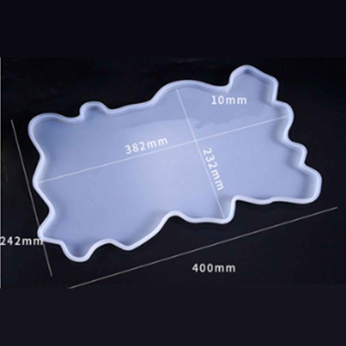 Epoksi Silikon Dalgalı Tepsi Kalıbı Dikdörtgen 40X24.2 CM
