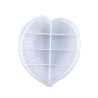 Kervan Epoksi Silikon Kalıp Kalp Model Tabak Kalıbı 14X16.2 CM