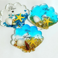 Kervan Epoksi Silikon Kalıp İstiridye Deniz Kabuğu Bardak Altı Ve Magnet Kalıbı 6.5 CM 10 Lu