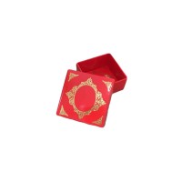 Kervan Komple Karton Kutu Saray Desen Gold Yaldız 4X4X2 CM (50 Adet)  Kırmızı