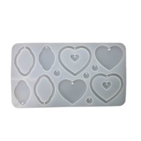 Kervan SilikonÇoklu  Kalp Ve Bulut Modeli Kolye  Kalıbı