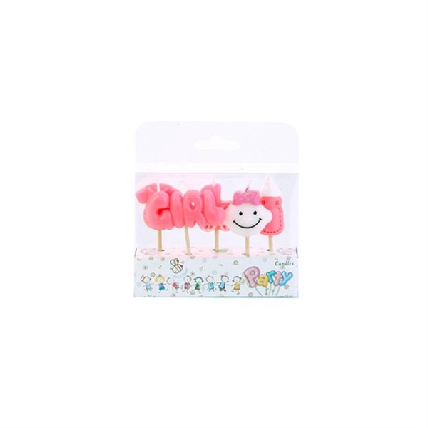Kervan Mum Boy Ve Bebekli Kürdanlı (5 Adet)  Pembe