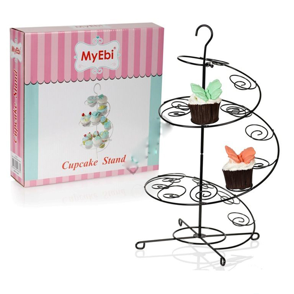 Kervan Metal Cupcake Standı Siyah / 15'Li Kek Standı