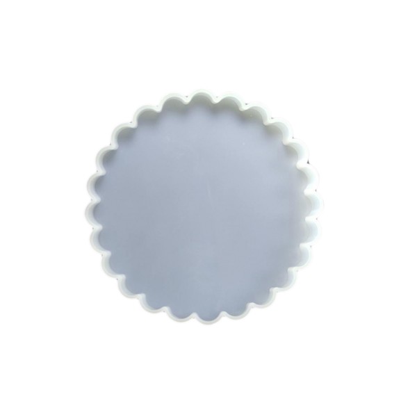 Kervan Epoksi Silikon Kalıp  Dalgalı Bardak Tabak Altlığı 18 CM 231
