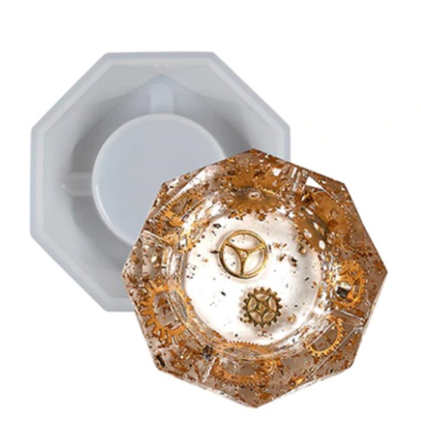 Kervan Epoksi Silikon Kalıp Küllük Kalıbı Kristal  Model 13.5 CM