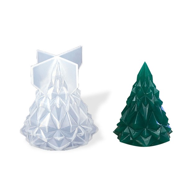 Kervan Epoksi Silikon Kalıp Yılbaşı Ağacı Kristal Kalıp 6 CM  X 5 CM