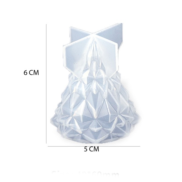 Kervan Epoksi Silikon Kalıp Yılbaşı Ağacı Kristal Kalıp 6 CM  X 5 CM