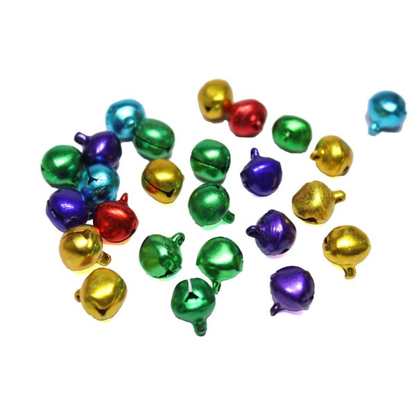 Kervan Metal Çıngırak Zil Karışık Renkli 1 CM (50 Adet)