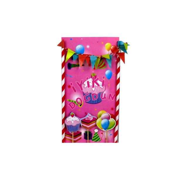 Kervan Pasta Üstü Süsü İyiki Doğdun Pembe Kervan Pasta Üstü Süsü İyiki Doğdun Pembe