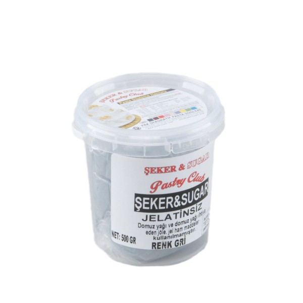 Kervan Şeker Sugar Şeker Hamuru Pasta Süsleme Hamuru 500 Gr   Gri