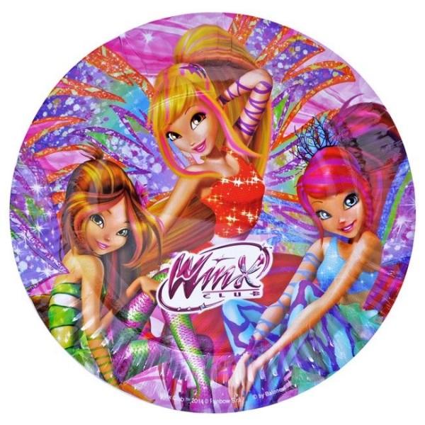 Kervan Winx Powerment Temalı Karton Tabak 23 Cm (8 Adet)