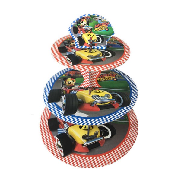 Kervan 3 Katlı Karton Cupcake Standı Mickey Mause Roadster Temalı