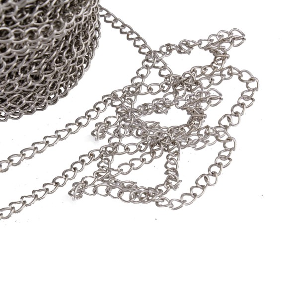 Kervan Anahtarlık Zinciri Metrelik Metal 1.2 Cm (1 Metre) Gümüş