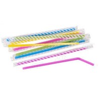 Kervan Artistik Körüklü Jelatinli Ambalajlı Pipet Kalın 8 MM (50 Adet)