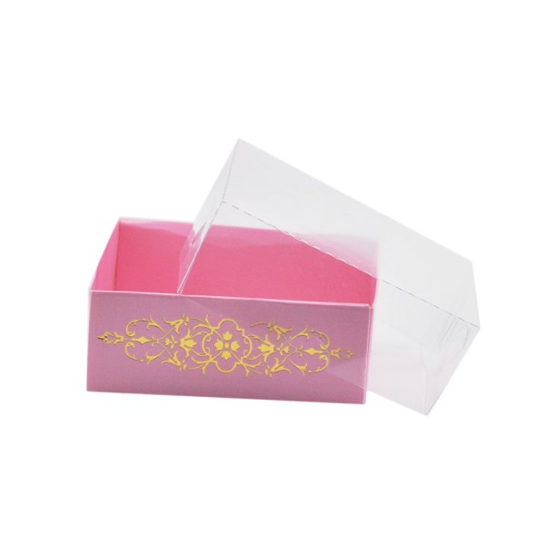 Kervan Asetat Kapaklı Karton Kutu Geniş Yaldızlı 8X8X3 (50 Adet) Pembe Kervan Asetat Kapaklı Karton Kutu Geniş Yaldızlı 8X8X3 (50 Adet) Pembe