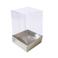Kervan Asetat Kutu Altı Karton 5X5X8 CM (50 Adet)  Gümüş