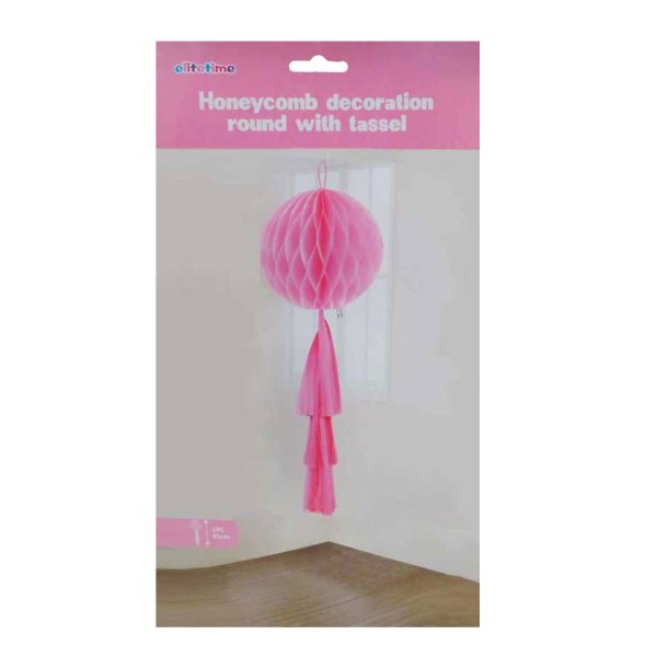 Kervan Asma Süs Petek Modeli Püsküllü Pembe Kervan Asma Süs Petek Modeli Püsküllü Pembe