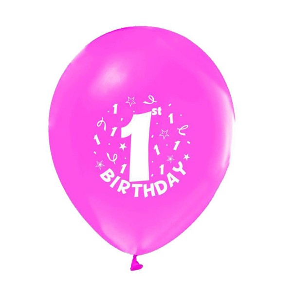 Kervan Balon 1+1 Hapy Birthday 1 Yaş (20 Adet) Pembe Kervan Balon 1+1 Hapy Birthday 1 Yaş (20 Adet) Pembe