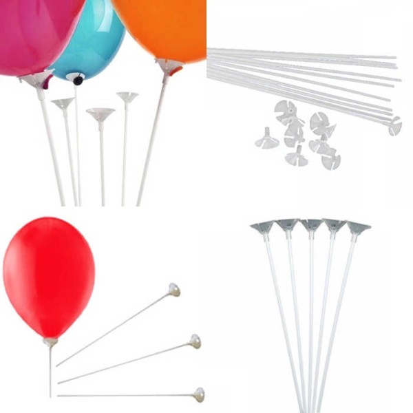 Kervan Balon Çubuğu Ve Huni Plastik 30 Cm (20 Adet)