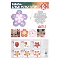 Kervan Balon Çiçek ve Papatya Yapma Aparatı Büyük Boy (6 Adet) Kervan Balon Çiçek ve Papatya Yapma Aparatı Büyük Boy (6 Adet)