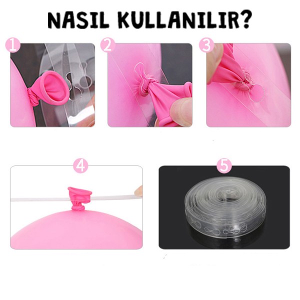 Kervan Balon Zincir Yapma Aparatı-Şerit Balon Yapma Aparatı (5 Metre) Kervan Balon Zincir Yapma Aparatı-Şerit Balon Yapma Aparatı (5 Metre)