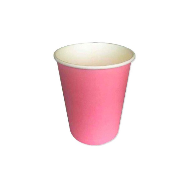 Kervan Karton Bardak Düz Renk 8 OZ (8 Adet)  Pembe