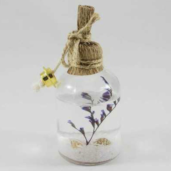 Kervan Cam Kandil Şişesi Naturel Çiçek Süslü 25 CC (10 Adet) Natural Kervan Cam Kandil Şişesi Naturel Çiçek Süslü 25 CC (10 Adet) Natural