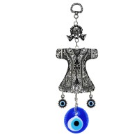 Kervan Cam Nazar Boncuklu Metal Duvar Süsü Kaftan Figürü Kapı Süsü