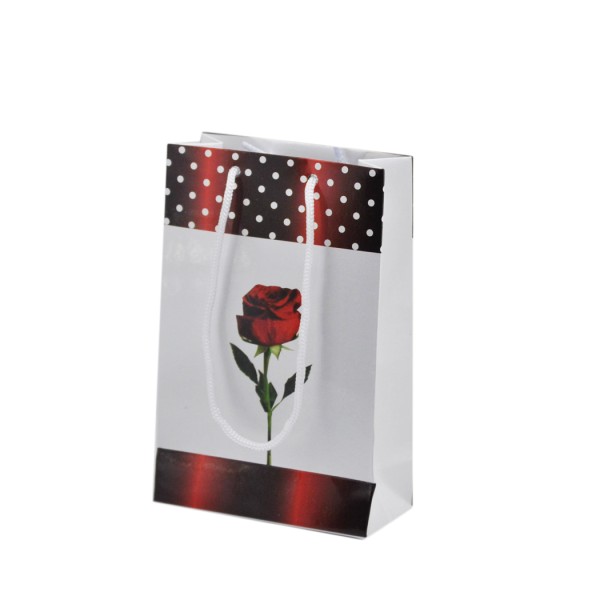 Kervan Çanta Karton Minik Boy Beyaz Üzerine Güllü 11X17 Cm (25 Adet) Kervan Çanta Karton Minik Boy Beyaz Üzerine Güllü 11X17 Cm (25 Adet)