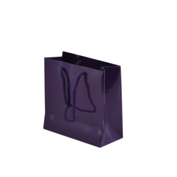 Kervan Karton Çanta Minik Boy Düz Renk 11X11 Cm (50 Adet)  Mor