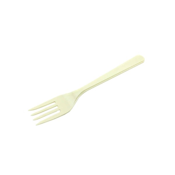 Kervan Plastik Çatal (25 Adet)  Krem