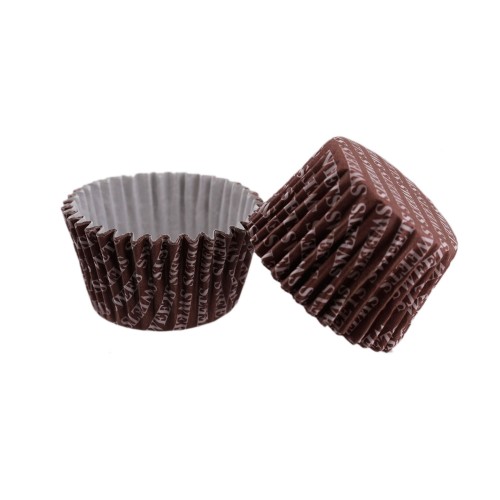 Cupcake Kalıbı Pet Kapsül  Kek Kalıbı 48X34 MM (100 Adet)  Harf Desenli