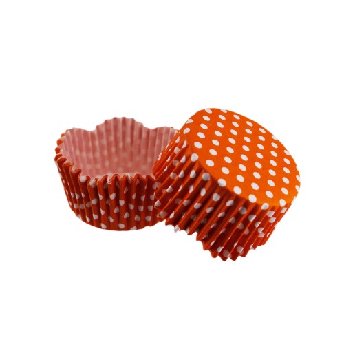 Cupcake Kalıbı Pet Kapsül Dalgalı Kek Kalıbı 65X38 MM (100 Adet) Puantiyeli Turuncu Cupcake Kalıbı Pet Kapsül Dalgalı Kek Kalıbı 65X38 MM (100 Adet) Puantiyeli Turuncu