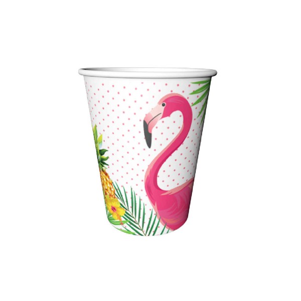 Kervan Flamingo Temalı Karton Bardak 220/240CC  (8 Adet)