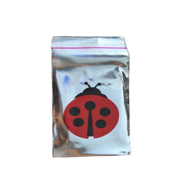 Kervan Hediye Paketi İçin Uğurböcekli Yapışkanlı Poşet 7X9CM (100 Adet)