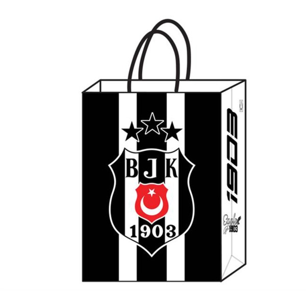 Kervan Beşiktaş Temalı Kağıt Parti Çantası Taraftar 18*24 (12 Adet)