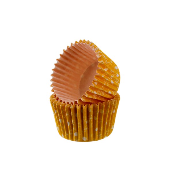 Kervan Kek Kalıbı Pet Kapsül 52X45 Mm Kağıt Cupcake Kağıdı (100 Adet) Kar Desenli Turuncu Kervan Kek Kalıbı Pet Kapsül 52X45 Mm Kağıt Cupcake Kağıdı (100 Adet) Kar Desenli Turuncu