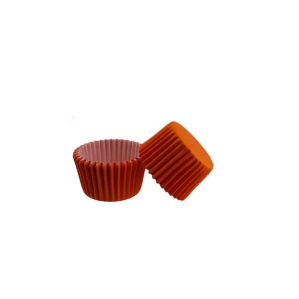 Kervan Kek Kalıbı Pet Kapsül 52X45 MM Kağıt Cupcake Kalıbı (100 Adet)  Turuncu