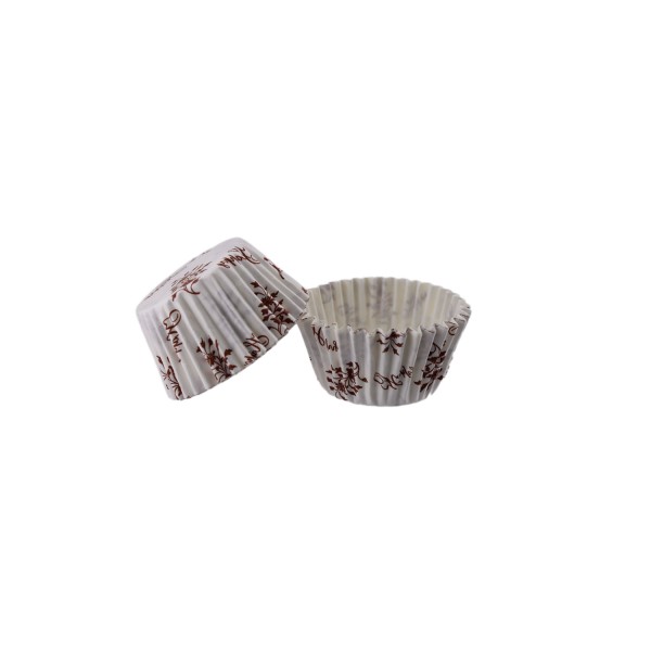 Kervan Kek Kalıbı Pet Kapsül 52X45 MM Kağıt Cupcake Kağıdı (100 Adet)  Sarmaşık Desenli