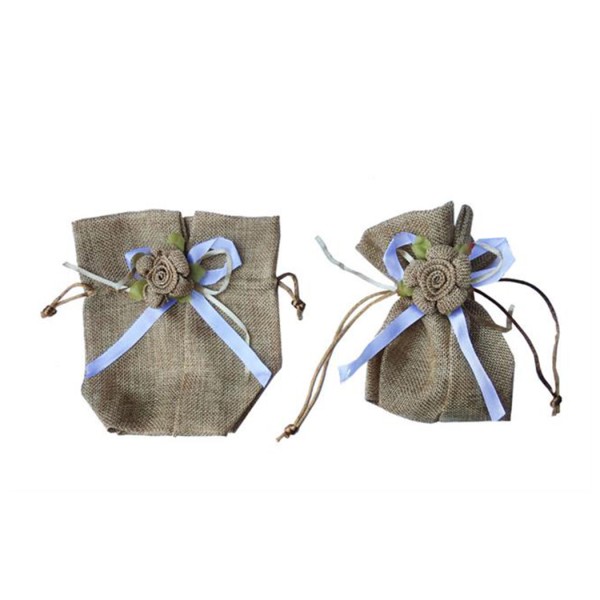 Kervan Kına Çerez Kesesi Çuval Osmanlı Modeli 14X16 Cm (10 Adet)  Natural