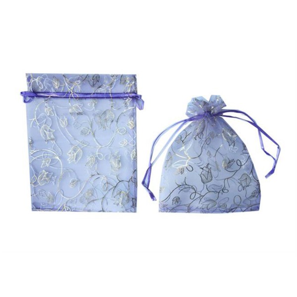 Kervan Kına Çerez Kesesi Lale Desenli 17X23 Cm (50 Adet)  Lila