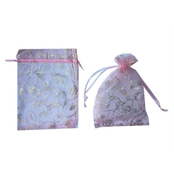 Kervan Kına Çerez Kesesi Lale Desenli 17X23 Cm (50 Adet)  Pembe