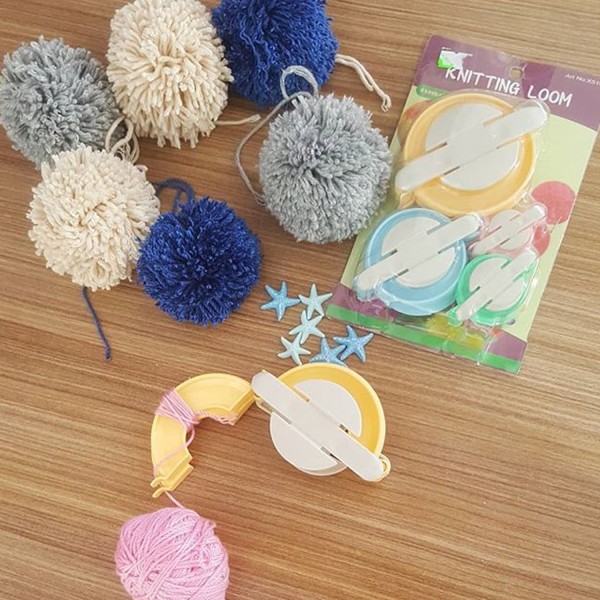 Kervan Knitting Loom Pon Pon Yapma Makinası 4'lü Set
