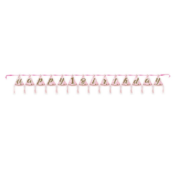 Kervan Bayrak Banner Set Flama 1 Yaş Hapy Birthday Külah Pırıltılı First Pembe Kervan Bayrak Banner Set Flama 1 Yaş Hapy Birthday Külah Pırıltılı First Pembe