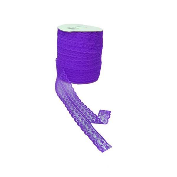 Kervan Kurdela Dantelli  Çift 2 Katlı 5 Cm (100 Metre)  Mor